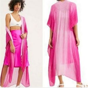 Free People pink ombre duster